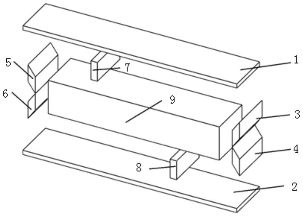 Composite mode type linear ultrasonic motor based on end oblique piezoelectric ceramics