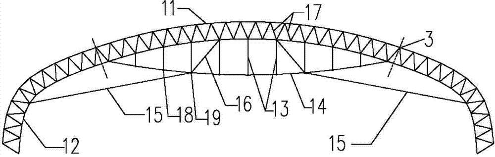 Novel prestress industrial stockyard canopy structure and method for constructing same
