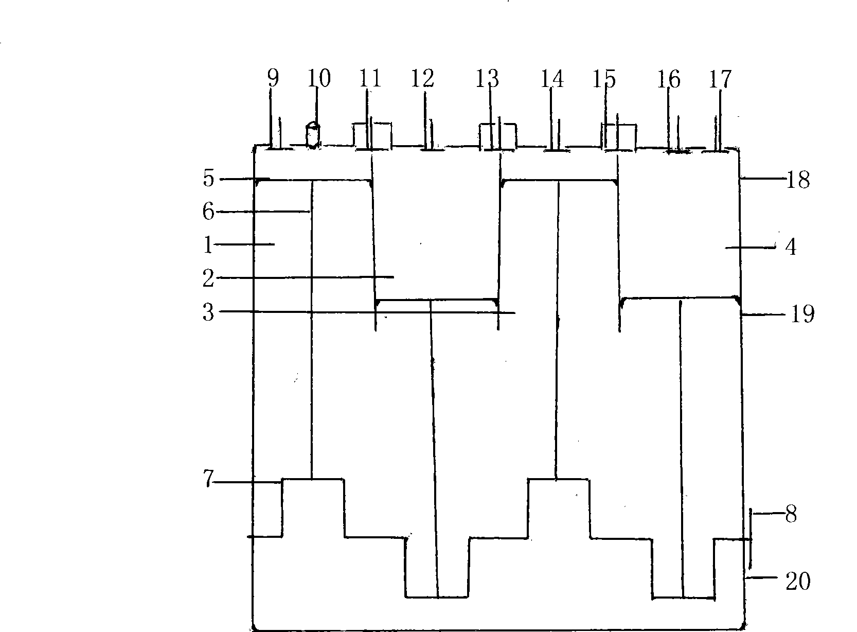 Major-minor cylinder combined engine