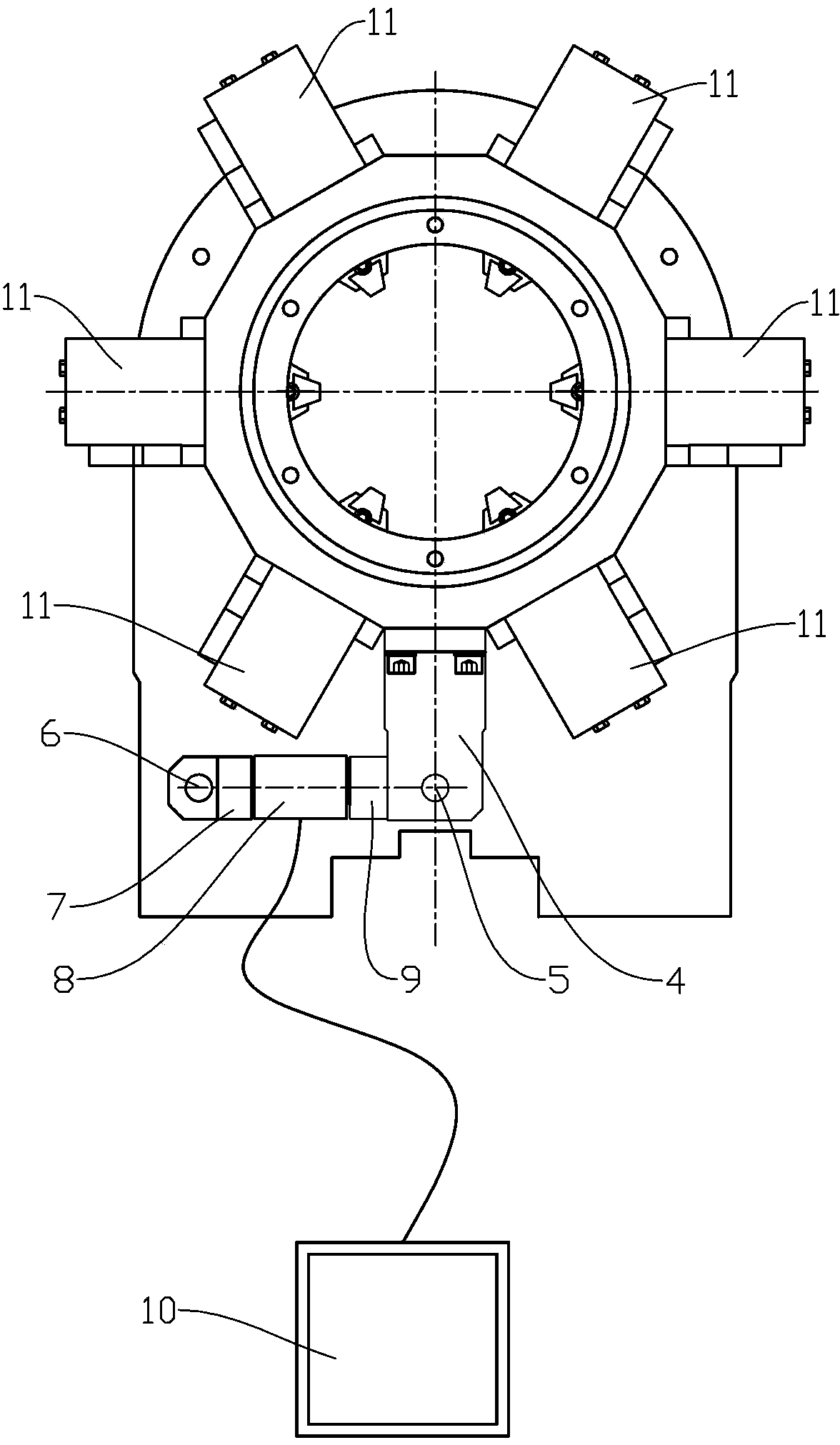 High-precision torque measurement device and method for petroleum pipeline dismounting frame