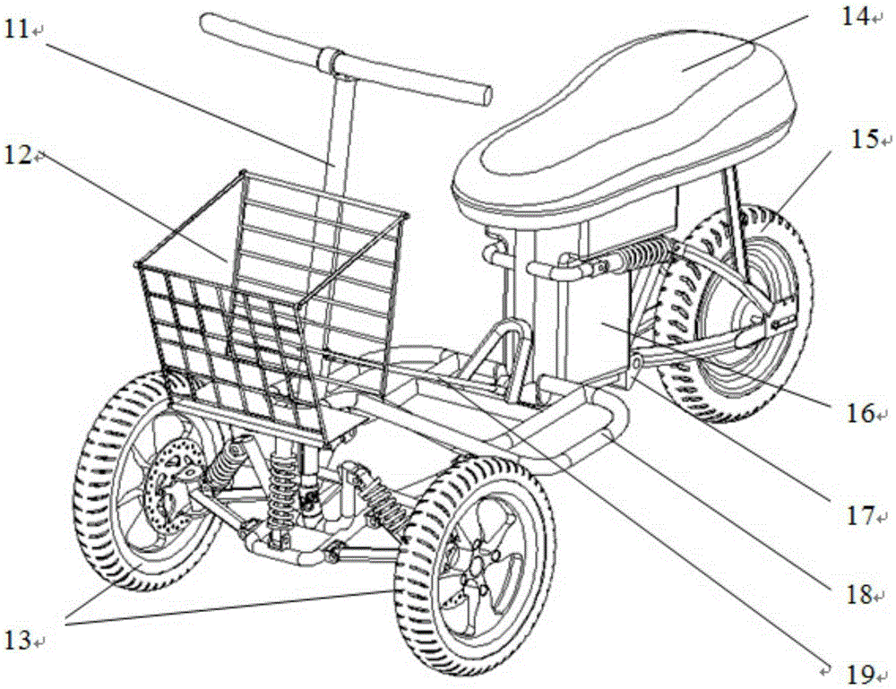 Foldable three-wheel electric vehicle