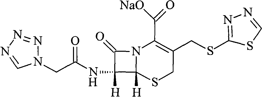 Ceftezole sodium compound and novel method thereof