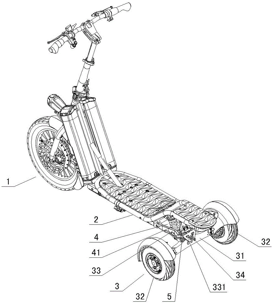 Electric vehicles with shock absorbers