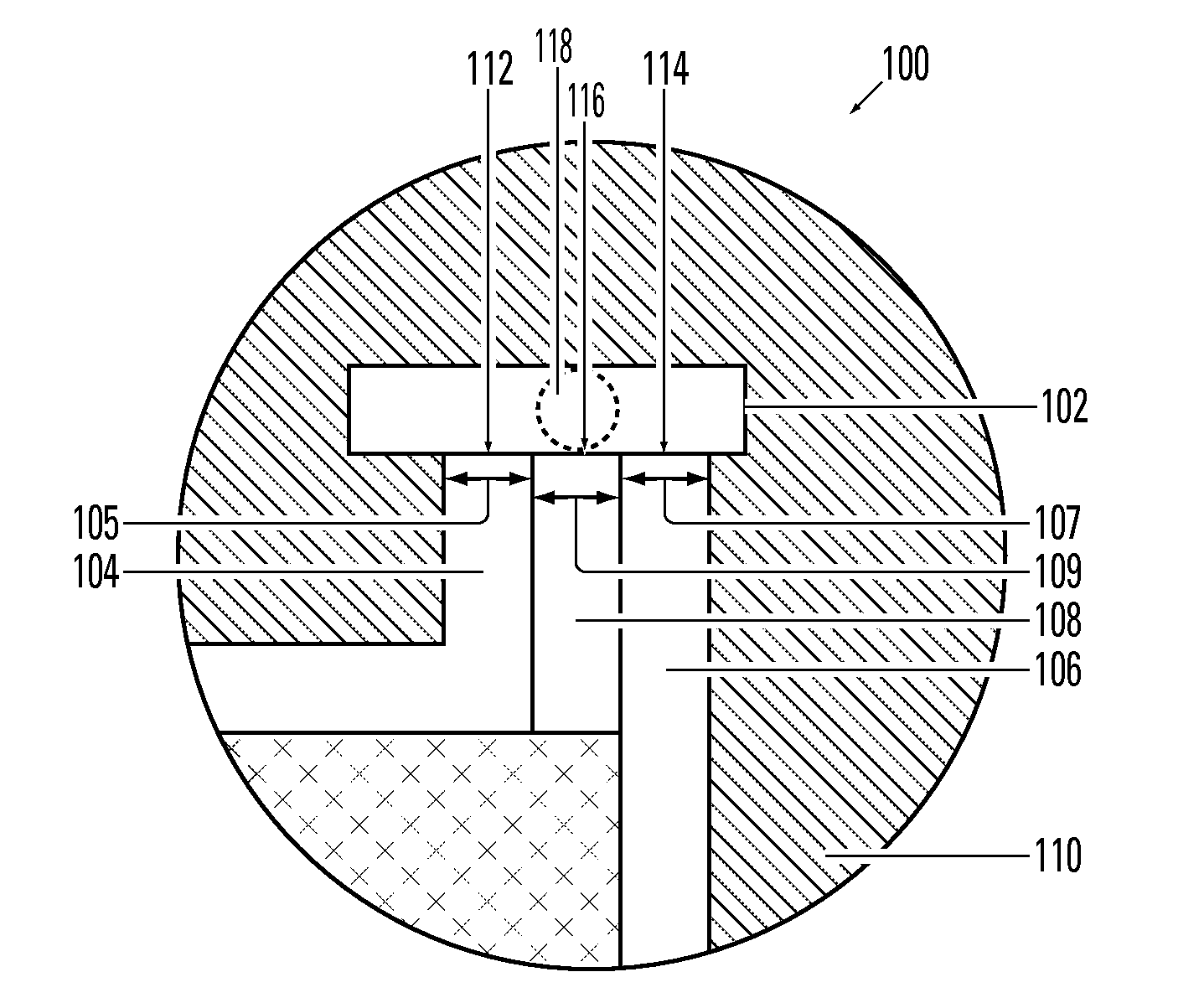 Resistor random access memory cell with reduced active area and reduced contact areas