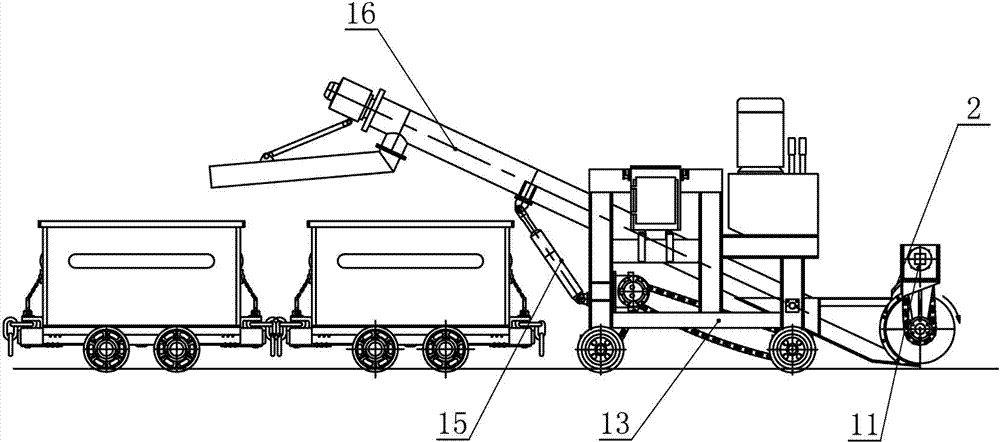 Mine underground screw sump cleaner