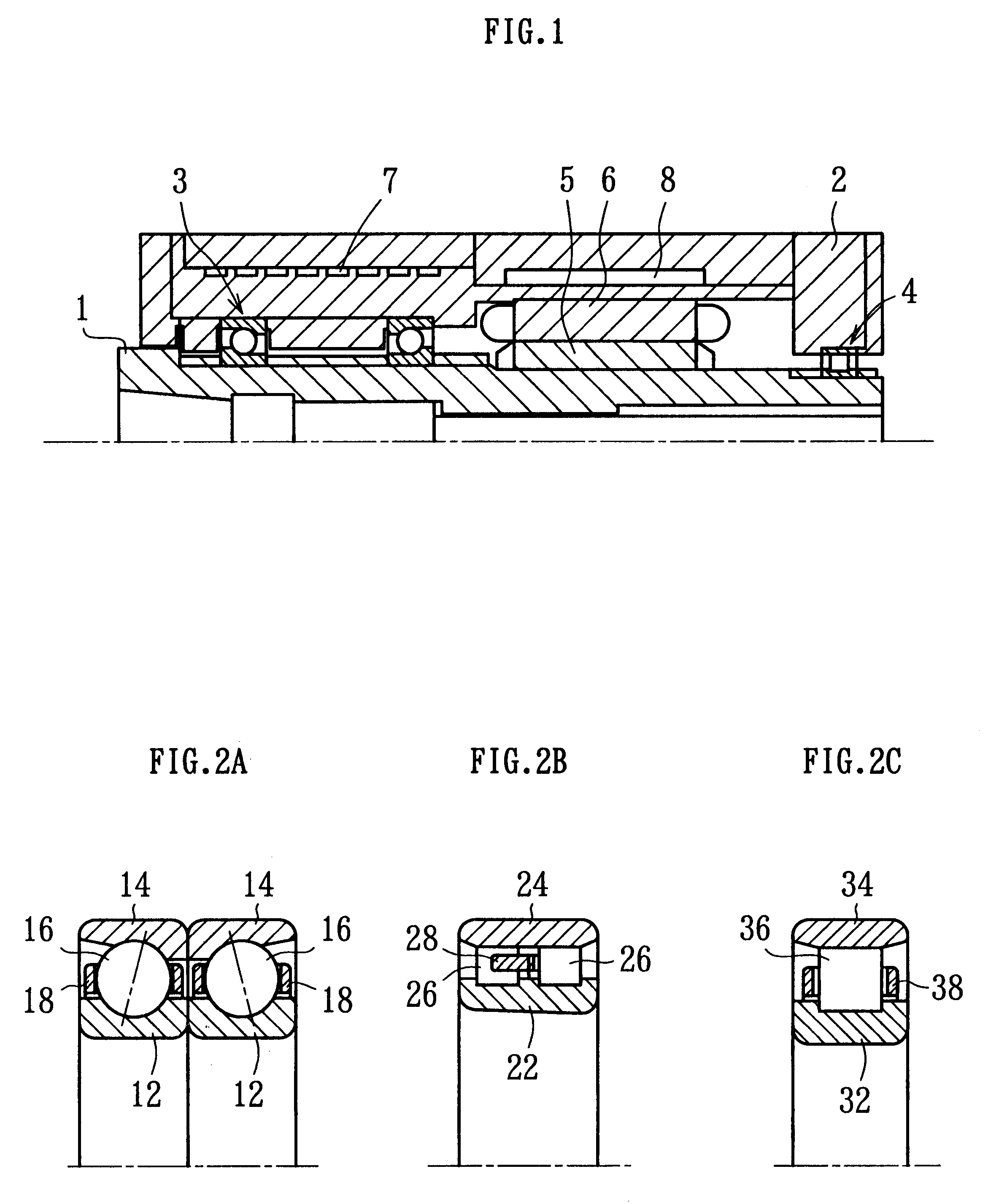 Bearing for main spindle of machine tool