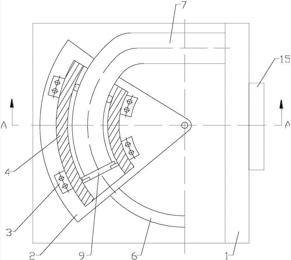 Arc bent pipe inner wall machining tool