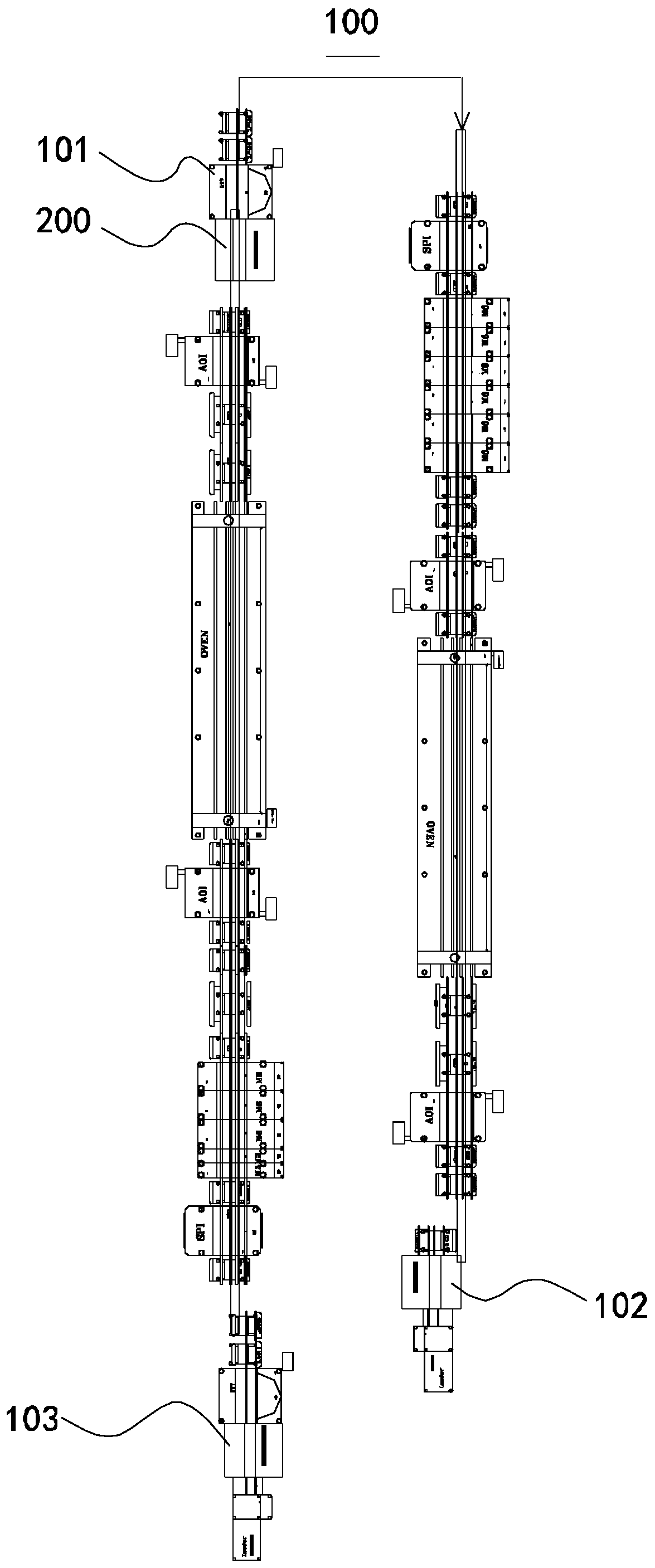 Carrier material frame recycling device and method for flexible circuit board automatic assembly line