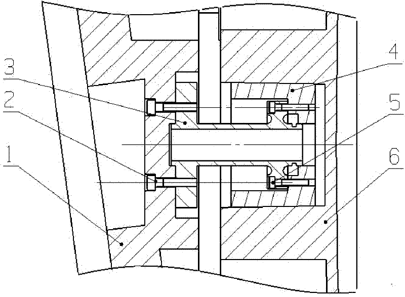 Ball hinge support structure of large caliber reflector of space remote sensor