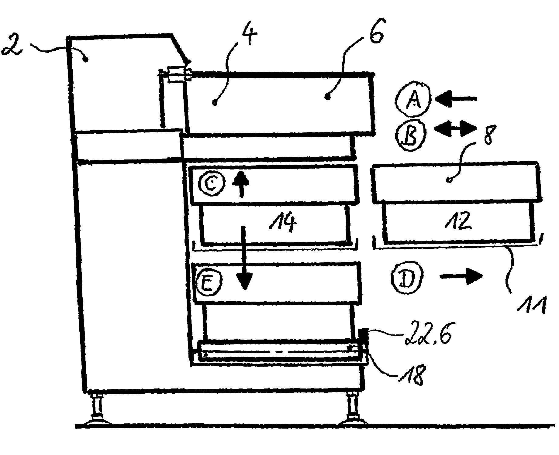 System and method for filling, removing and transporting containers