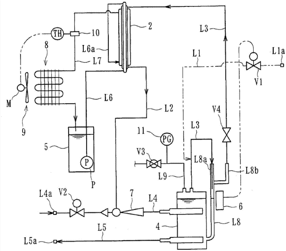 Ozone water machine using raw material water for cooling