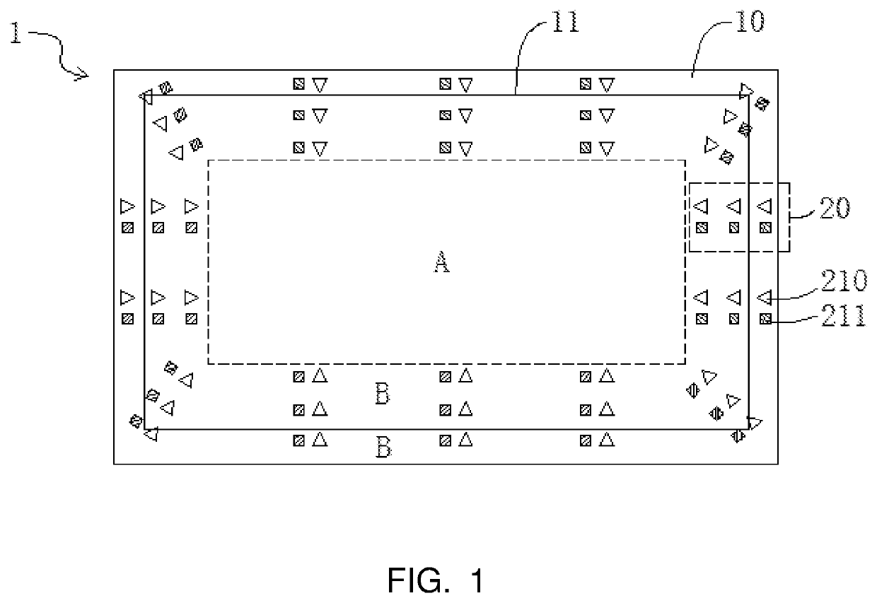 Substrate and method for monitoring positions of boundaries of film layer on the substrate