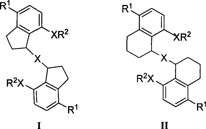 Di(7-hydrxyl-2,3-dihydro-1-1H-indeno)ether and the like, synthetic method and application