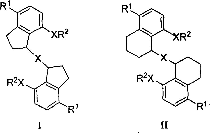 Di(7-hydrxyl-2,3-dihydro-1-1H-indeno)ether and the like, synthetic method and application