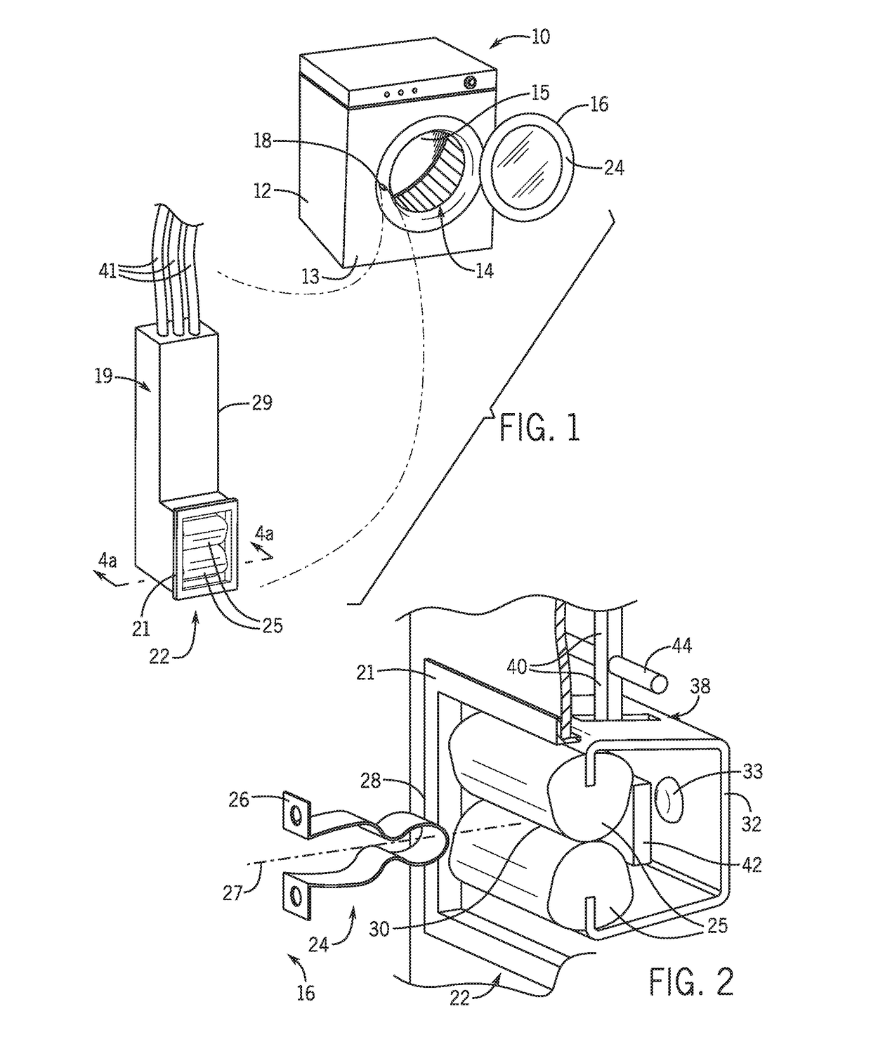 Hidden dryer door switch