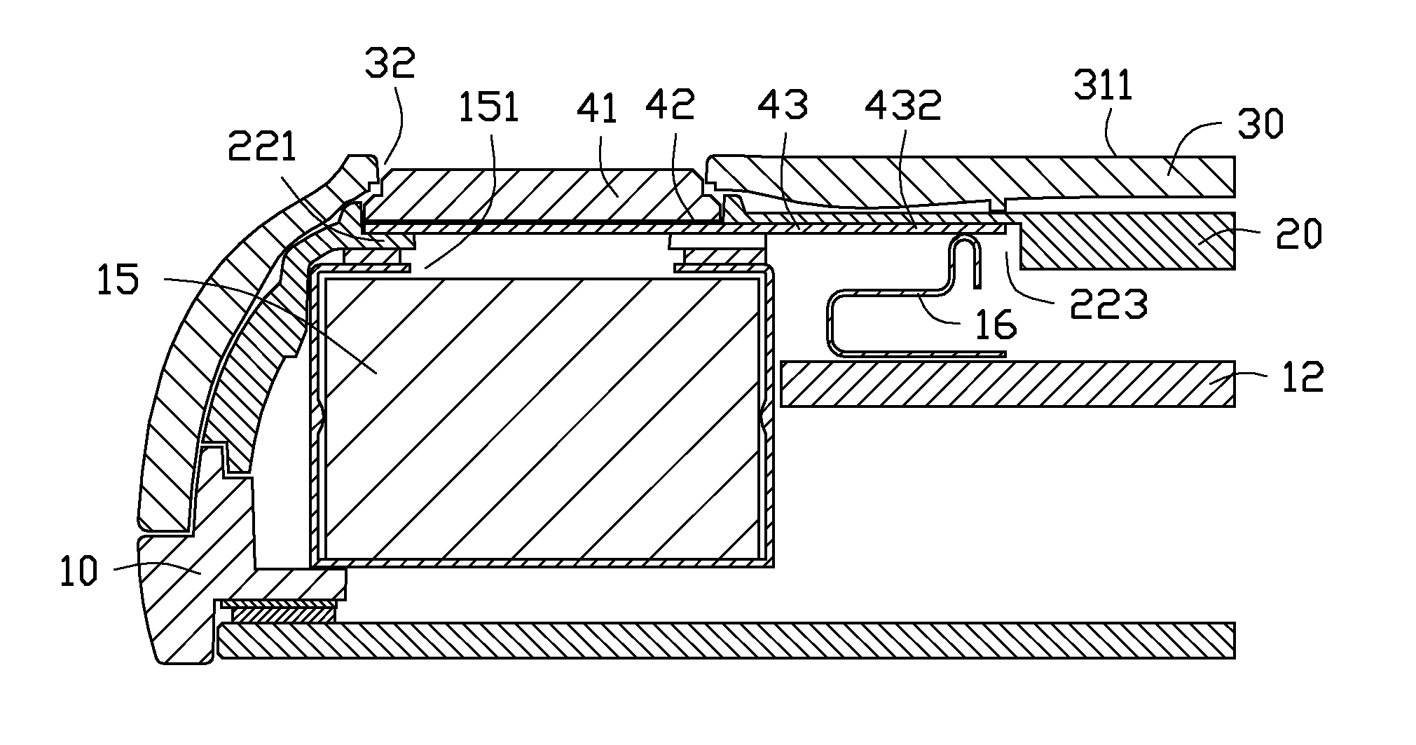 Shielding assembly and electronic device employing same