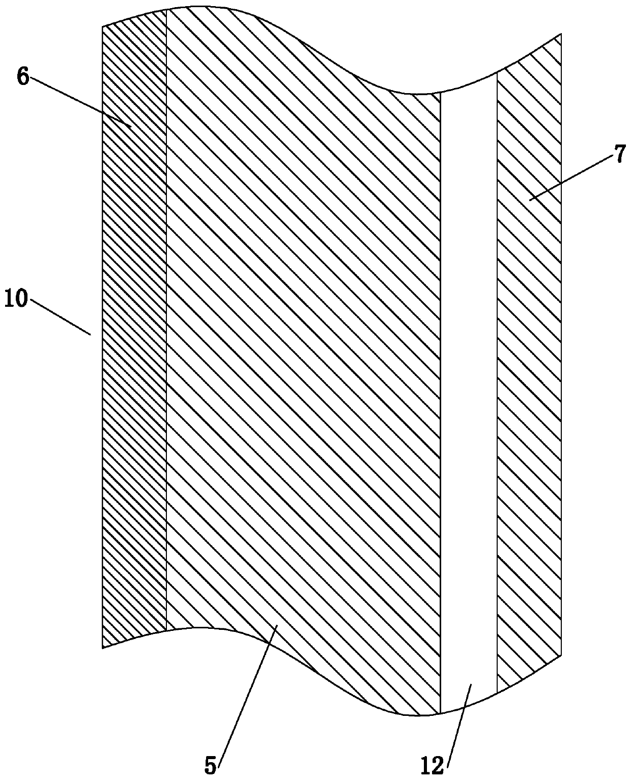 Foldable capacitor core and processing process thereof