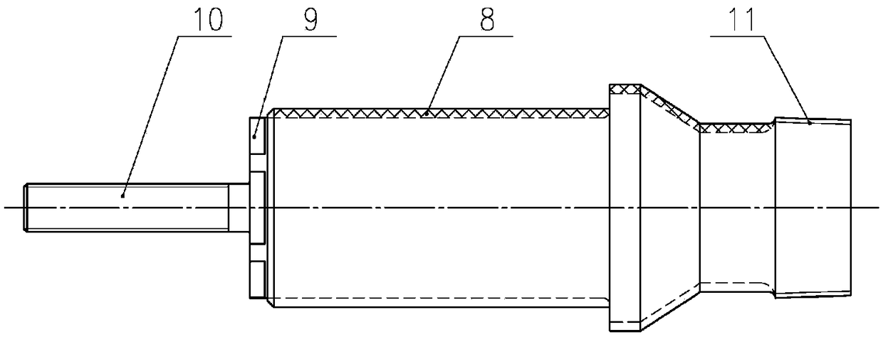 A magnetic pole lead fixing structure for high-speed synchronous motor