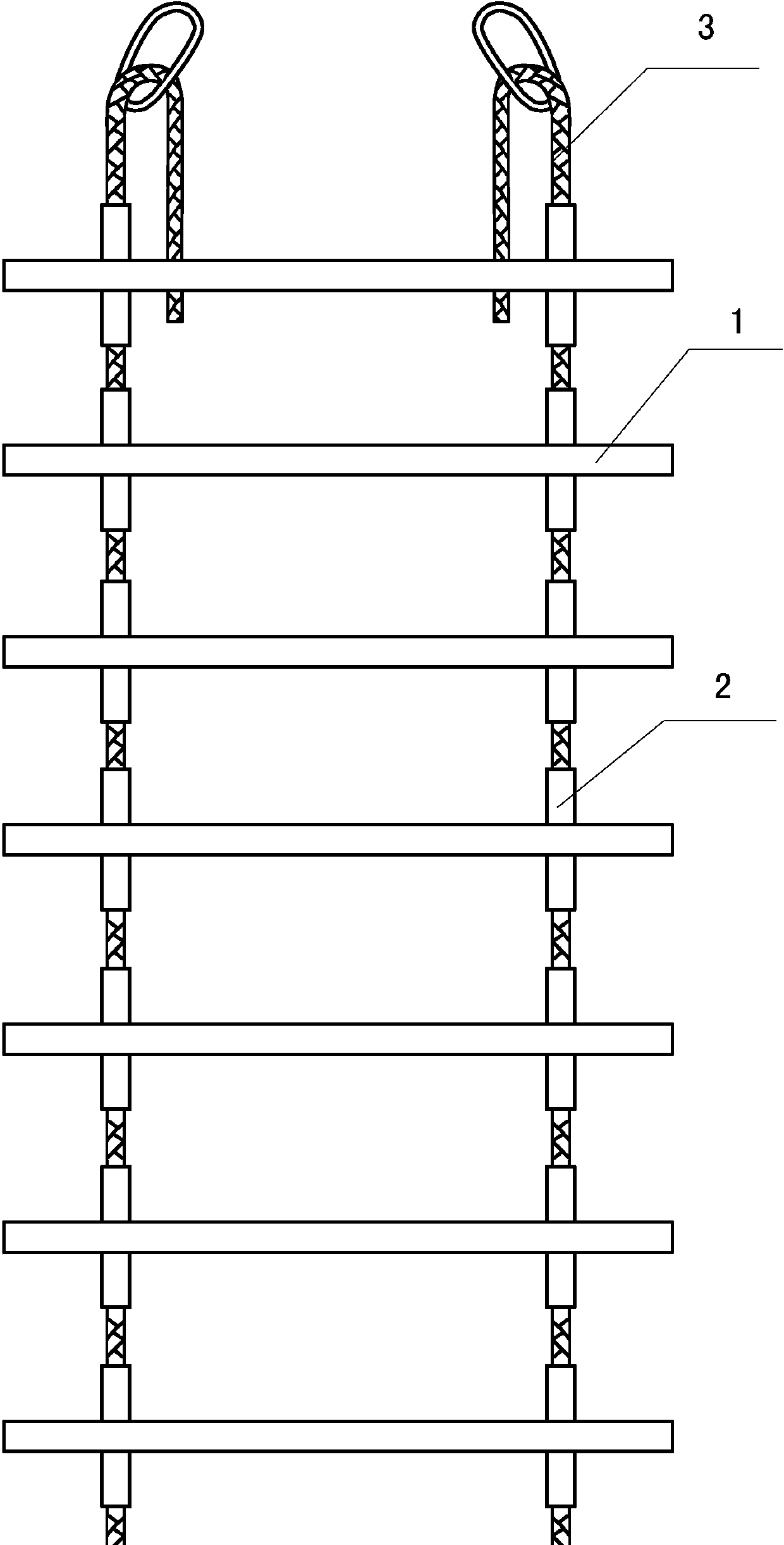 Foldable fireproof emergency escape ladder