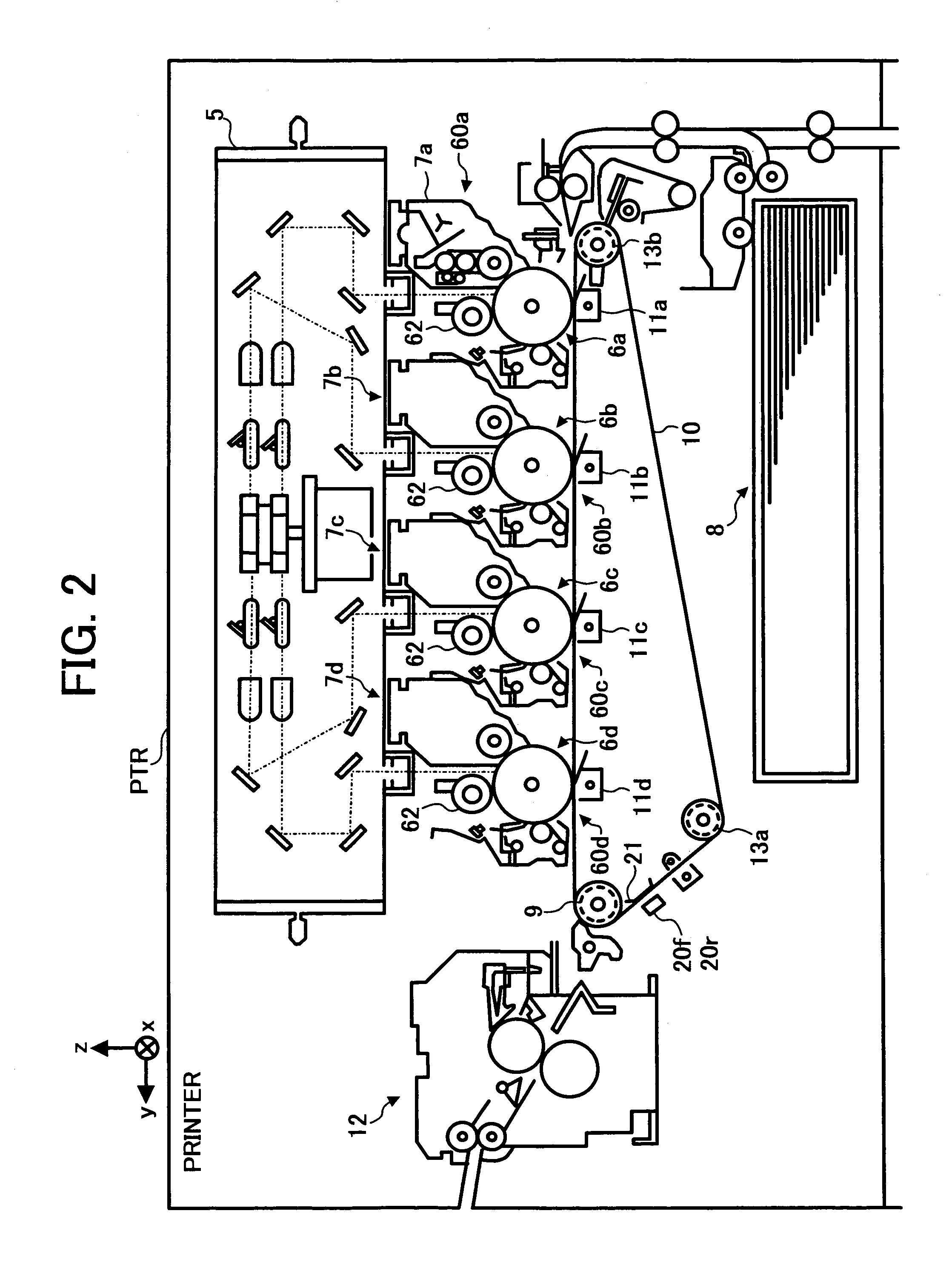 Color image forming device and color deviation detection device for the same