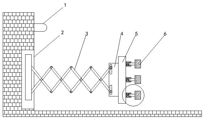 Auxiliary device for transferring automobile into garage