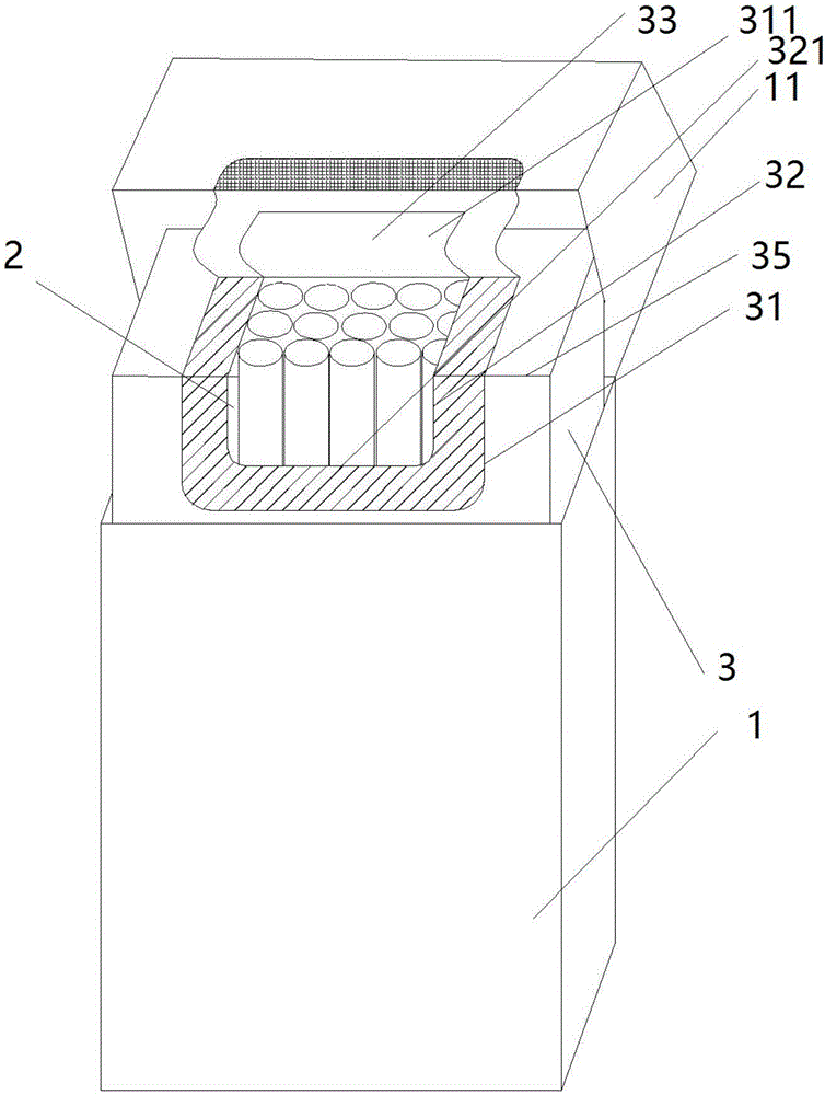 Cigarette case comprising integrated combined self-sealing inner package