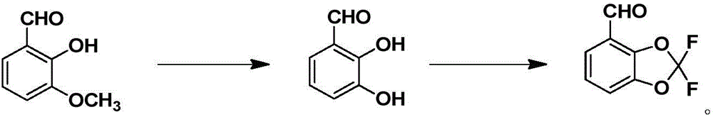 Synthetic method of 2,2-dichloro-1,3-benzodioxole-4-formaldehyde