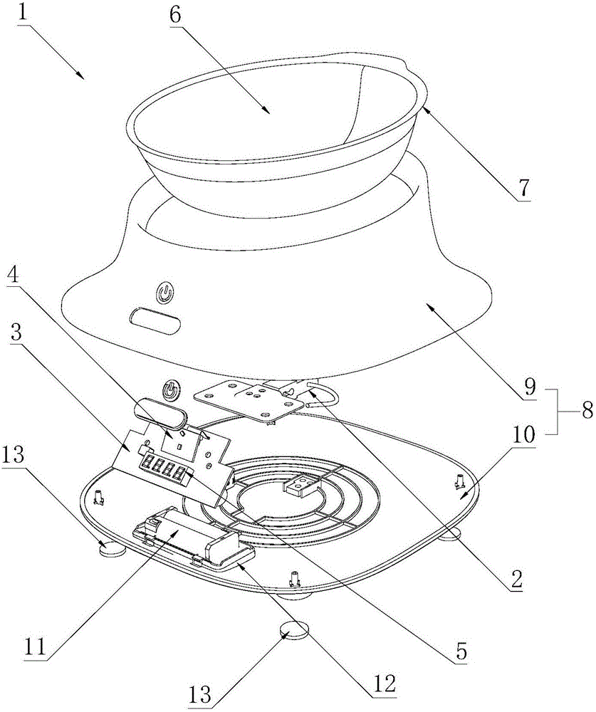 Intelligent pet bowl with dietary management function and application method thereof