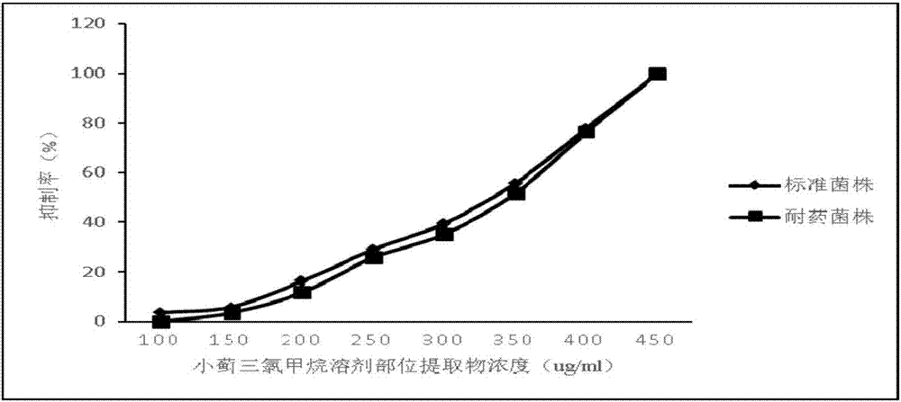 Common cephalanoplos herb trichloromethane extract and application thereof