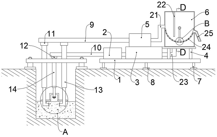 Deep foundation pit rapid dewatering device