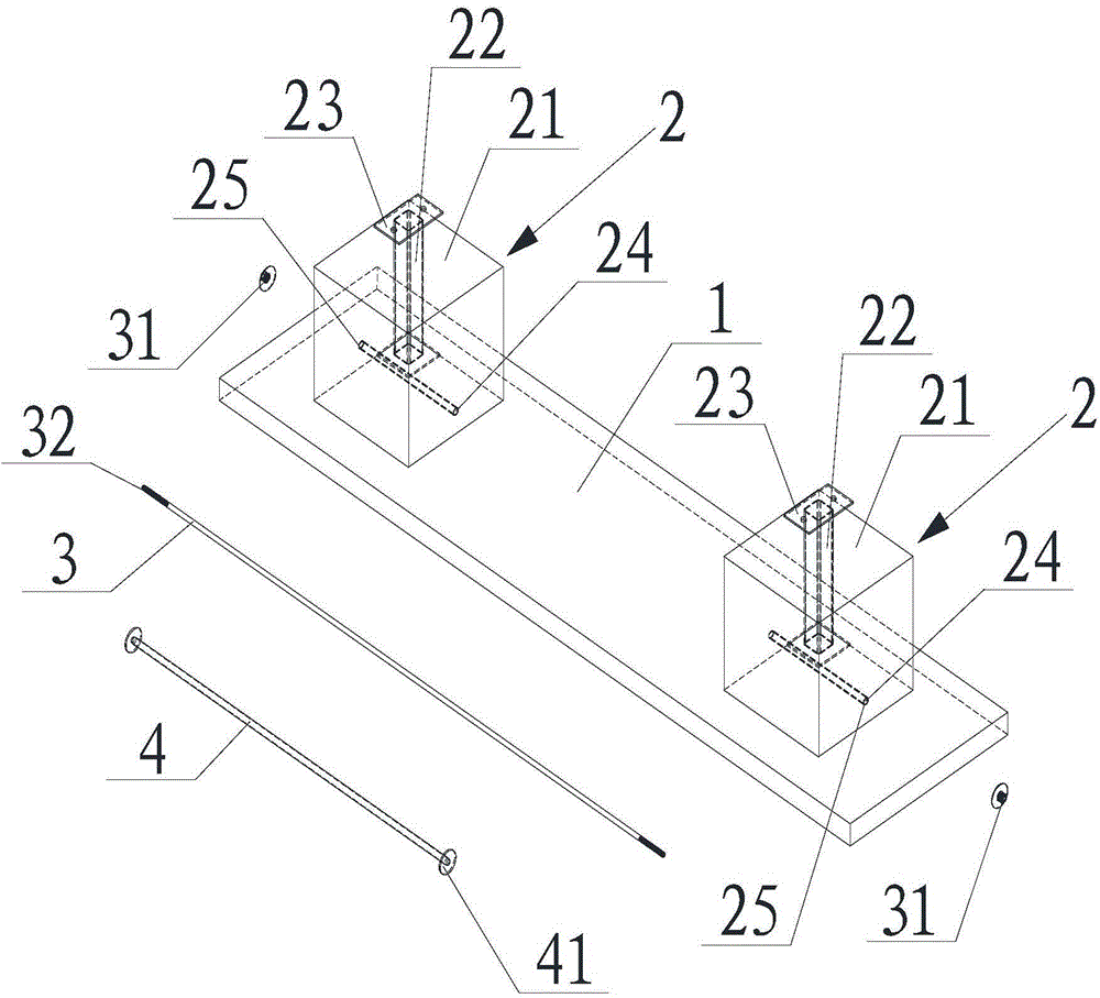 Cement roof/ground photovoltaic bracket infrastructure and preparation method thereof