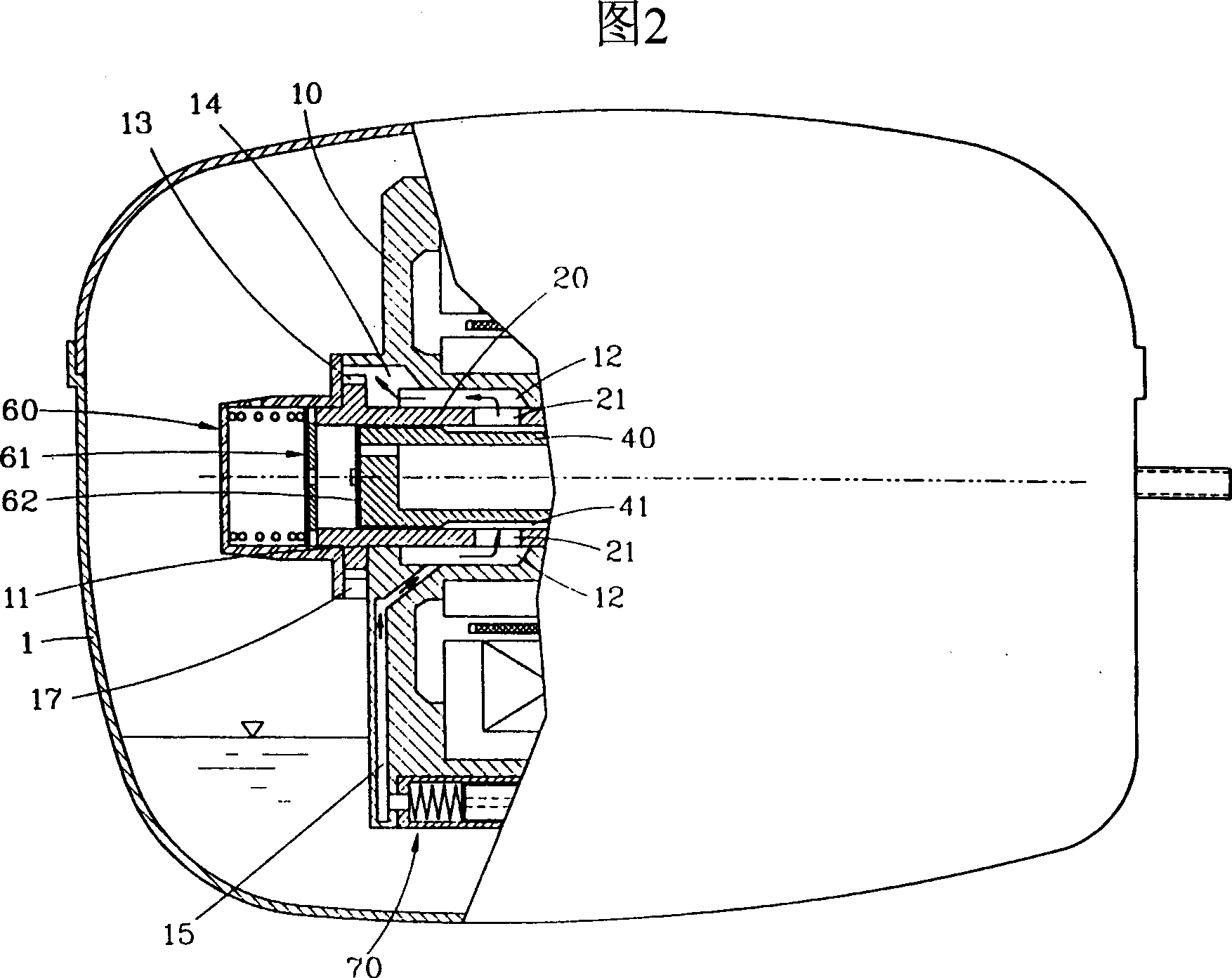 Opening and closing system for oil path of linear compressor