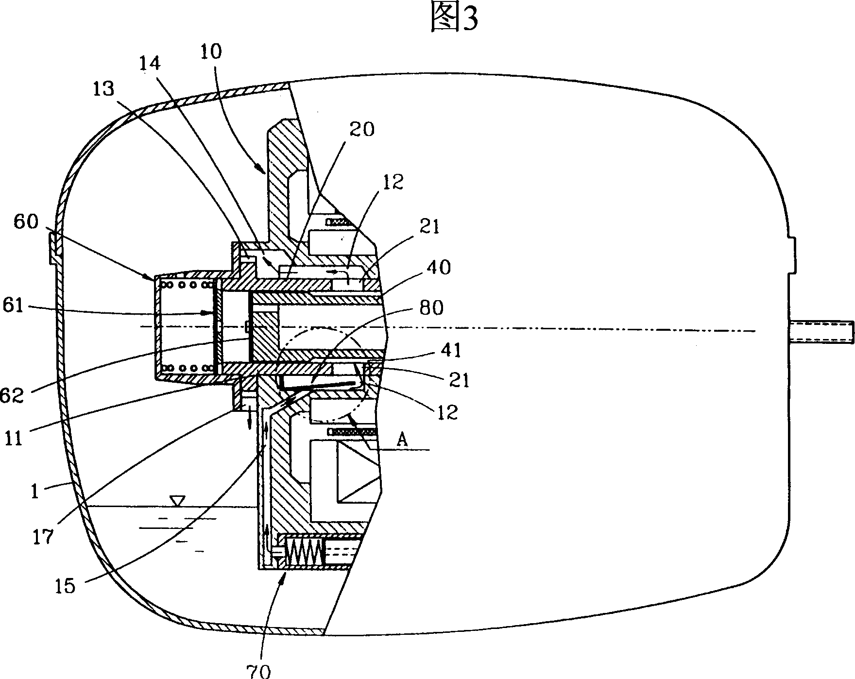 Opening and closing system for oil path of linear compressor