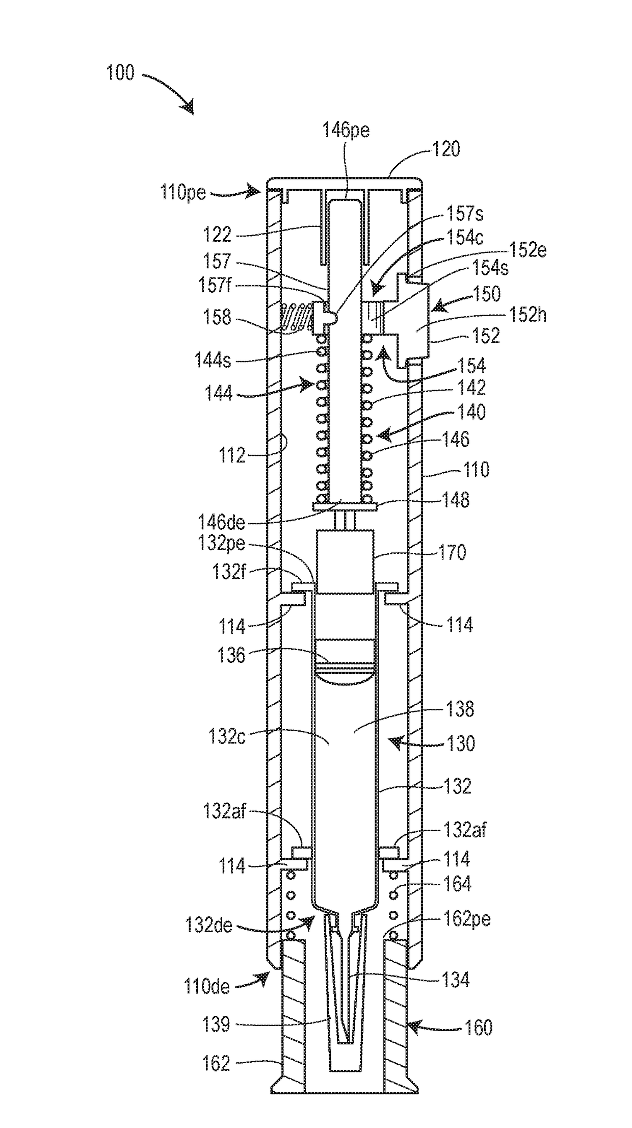 Autoinjector with shock reducing elements