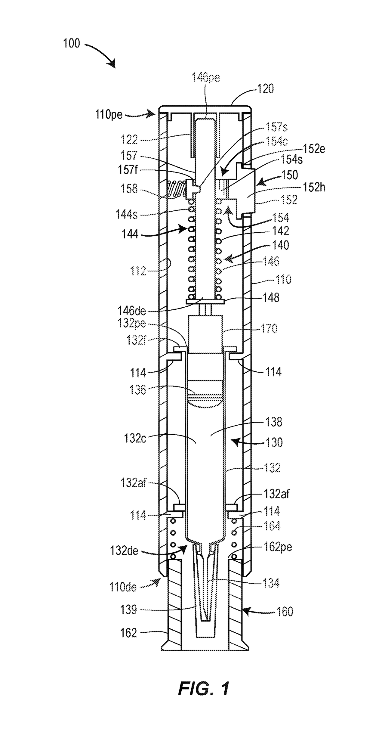 Autoinjector with shock reducing elements