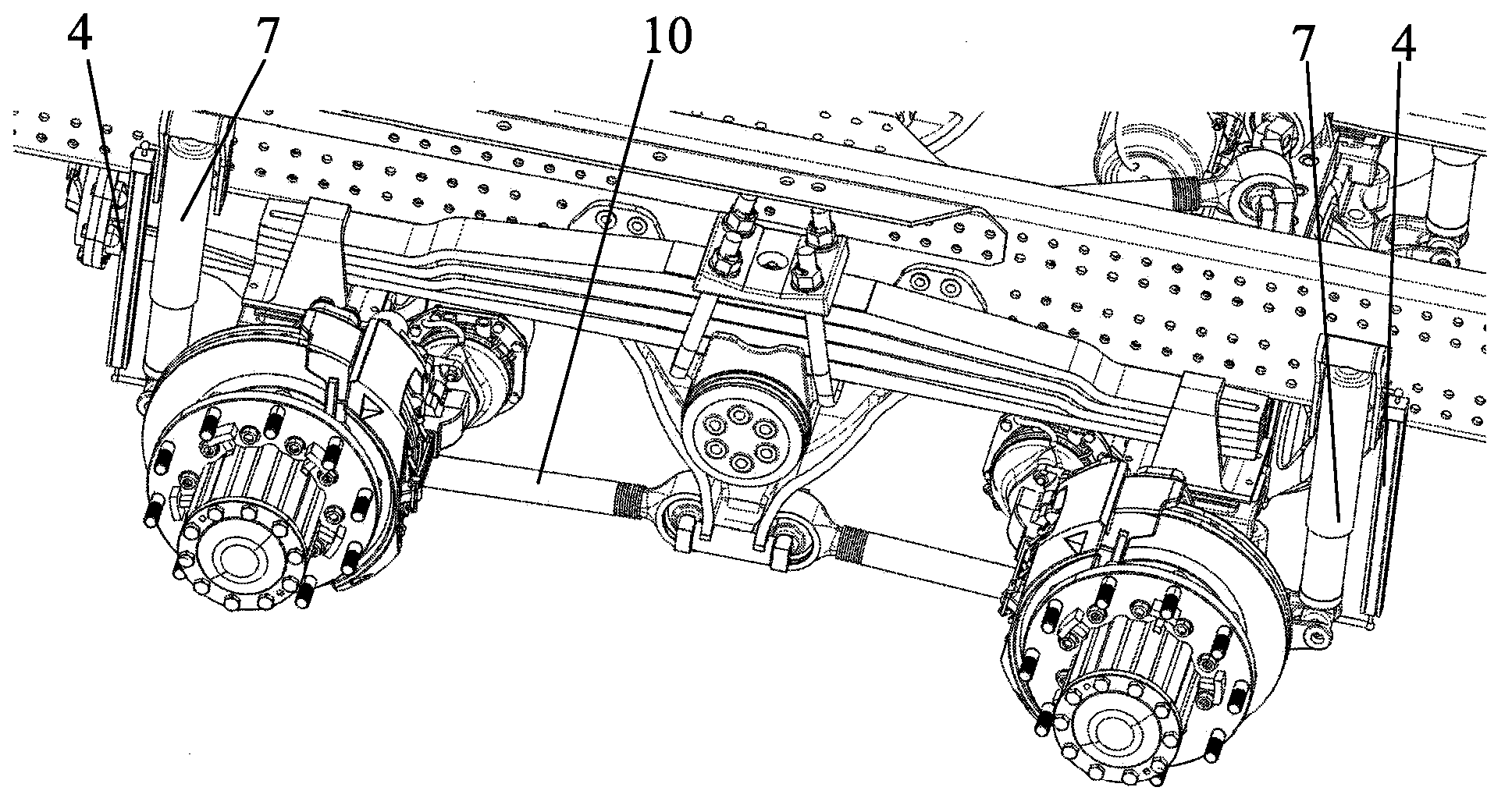 Plate spring suspension vehicle self-weighing system