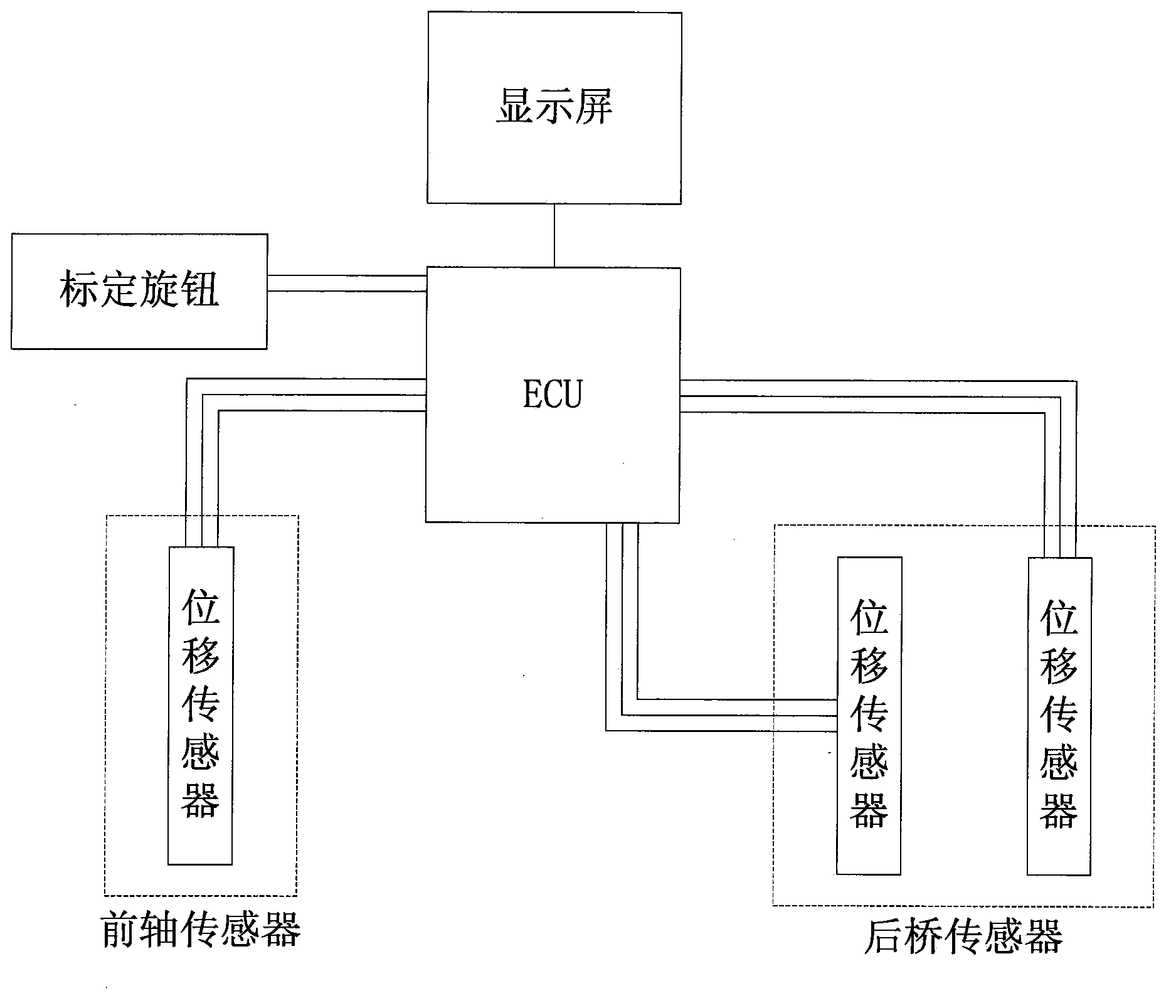 Plate spring suspension vehicle self-weighing system