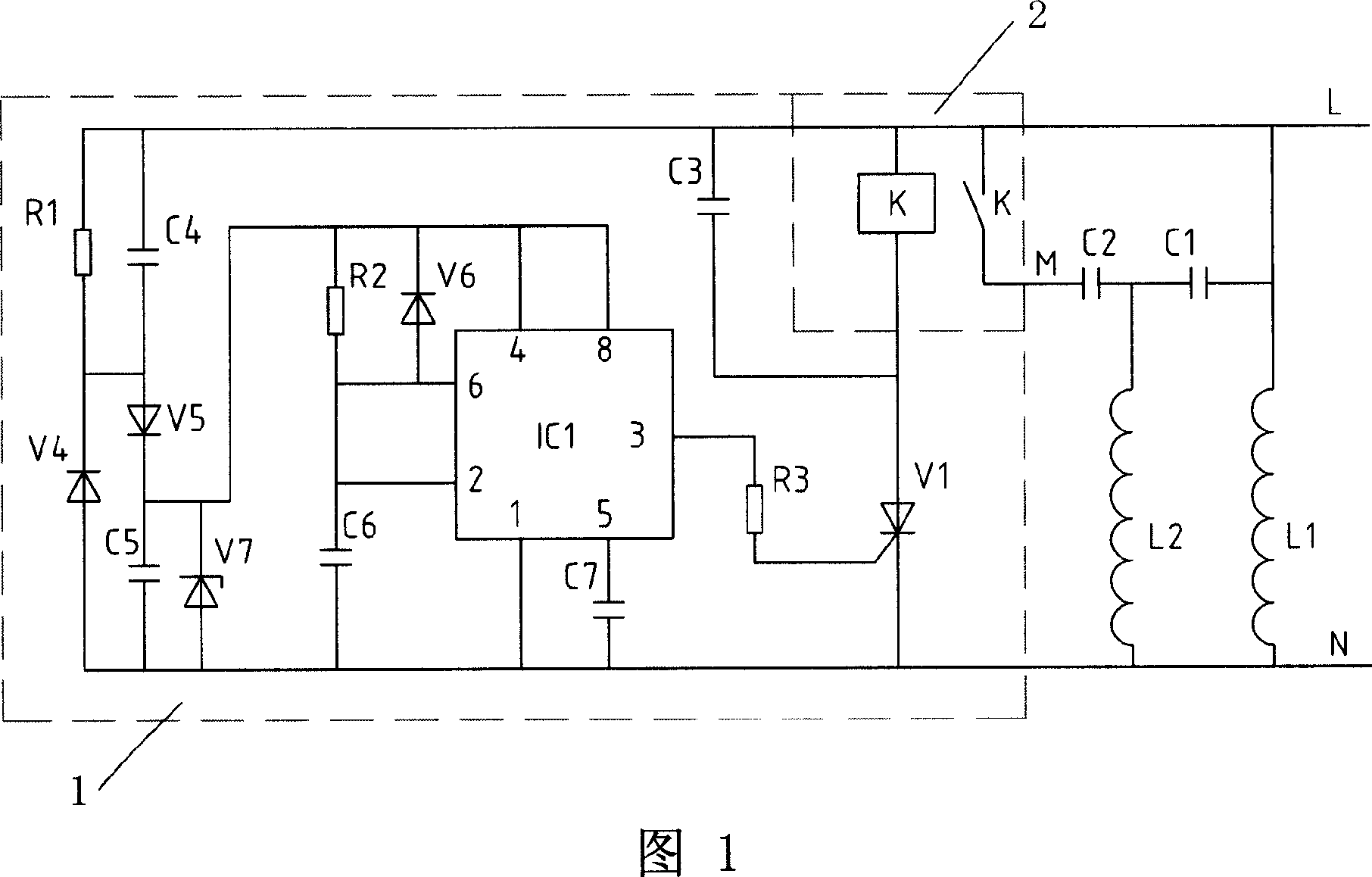 Electronic actuator of single-phase asynchronous electric motor