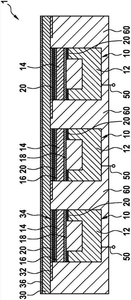 Sound transducer comprising a plurality of single transducers and method for the production thereof