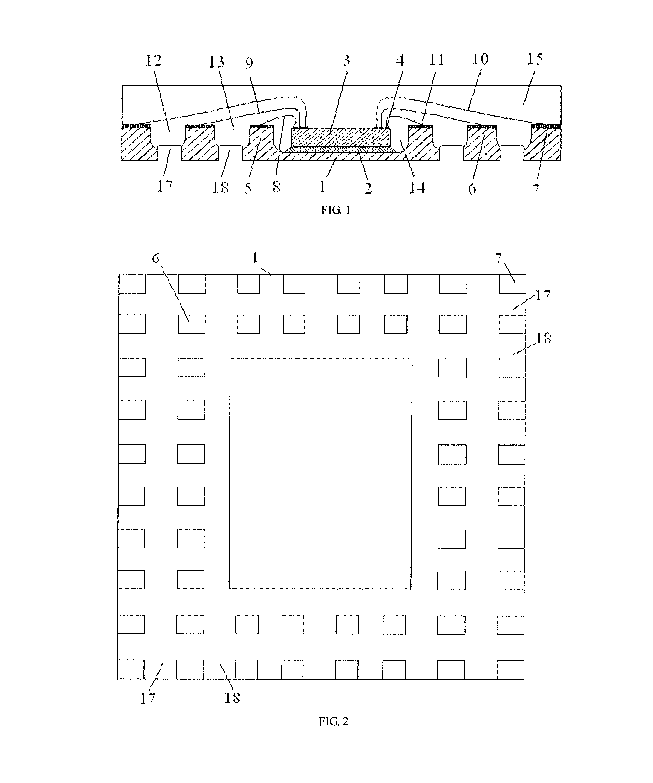 Quad flat no lead package and production method thereof