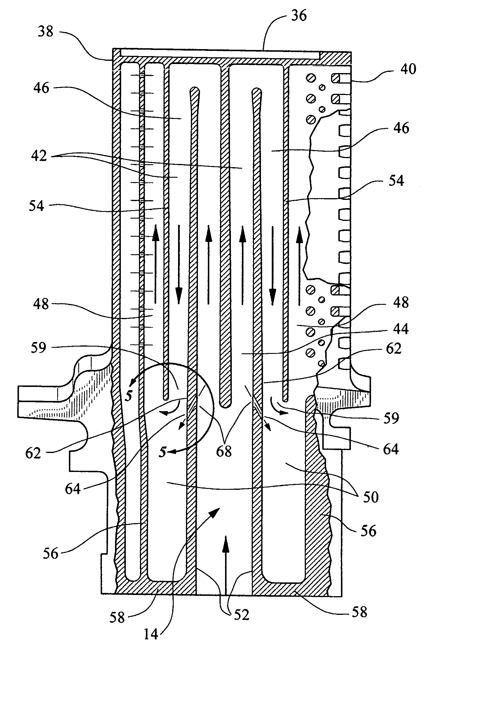 Internal cooling system for a turbine blade