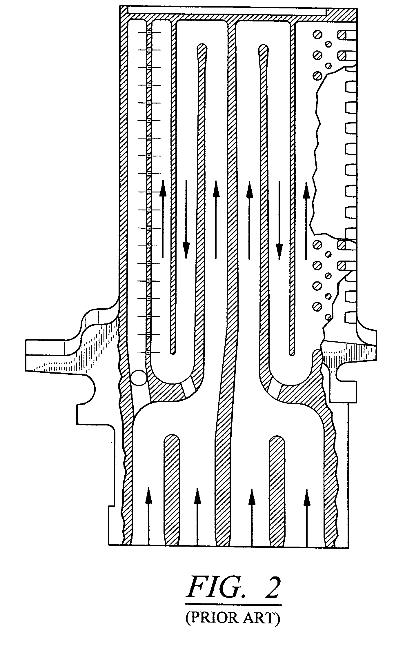 Internal cooling system for a turbine blade
