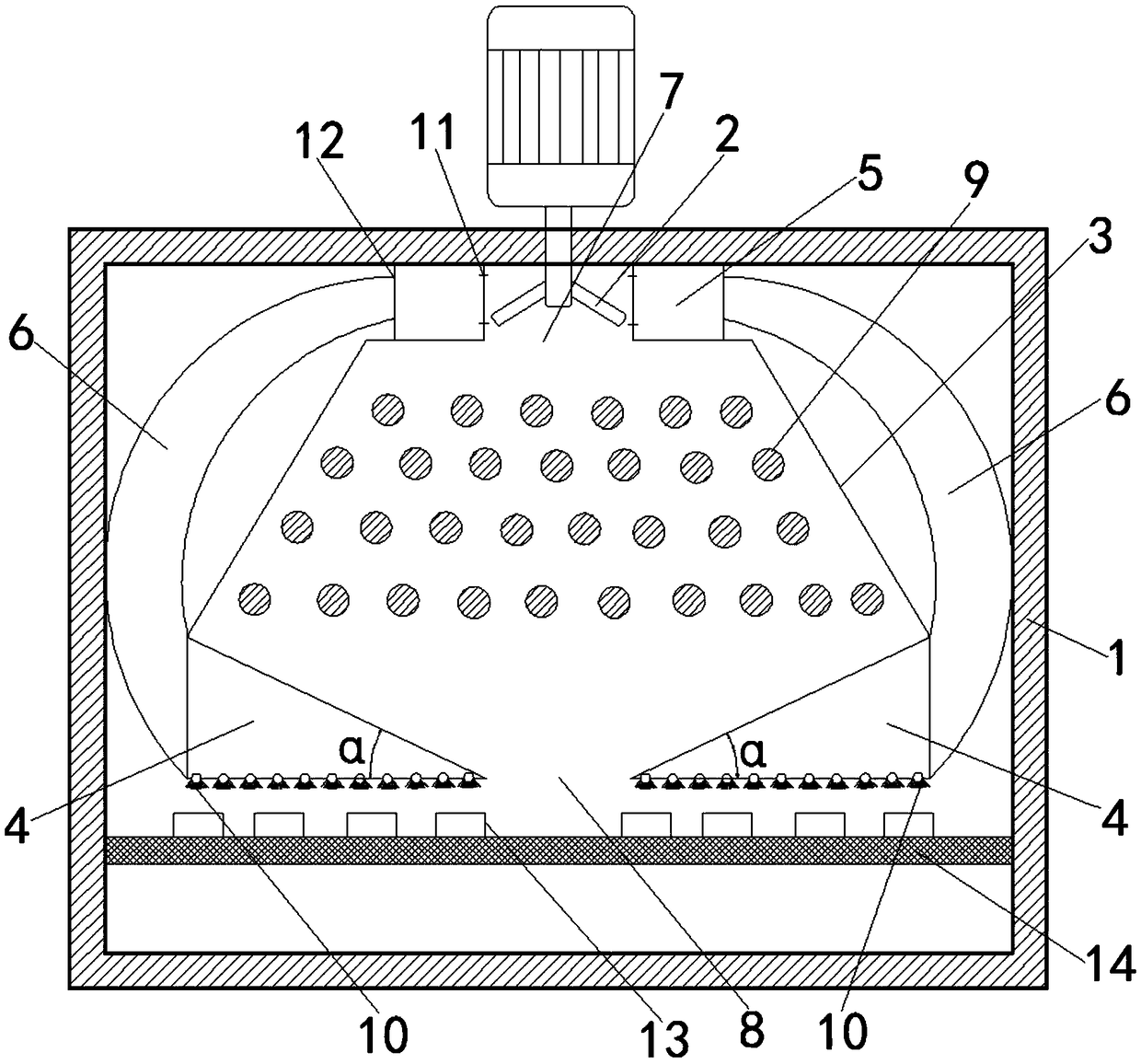 An in-furnace jet flow heating device