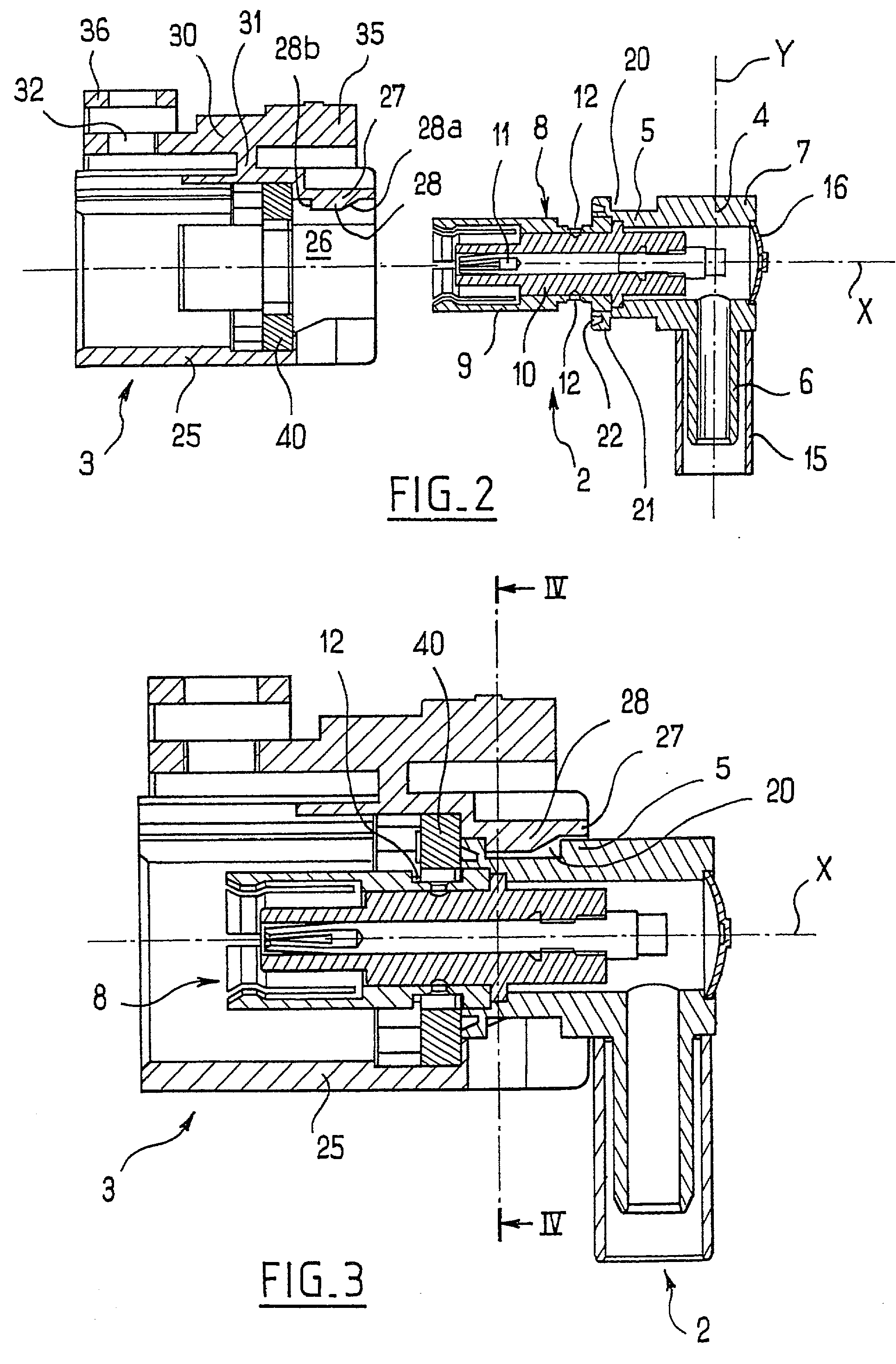 Angled coaxial electrical connector device