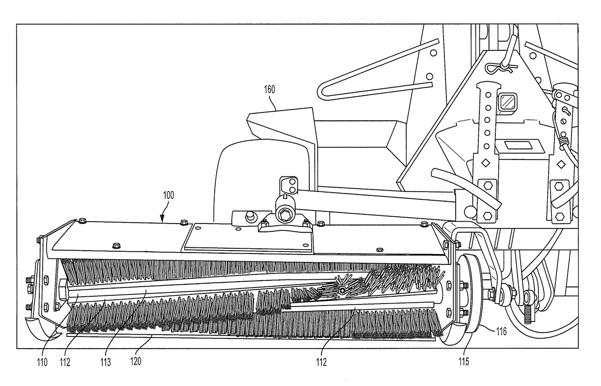 Apparatus, system and method for mechanical, selective weed control in mature and establishing crops including turfgrasses