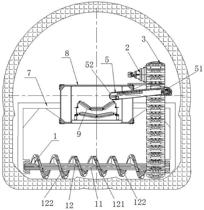 Deslagging device of tunnel boring machine and tunnel boring machine