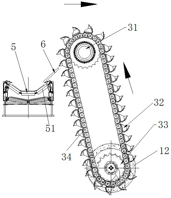 Deslagging device of tunnel boring machine and tunnel boring machine