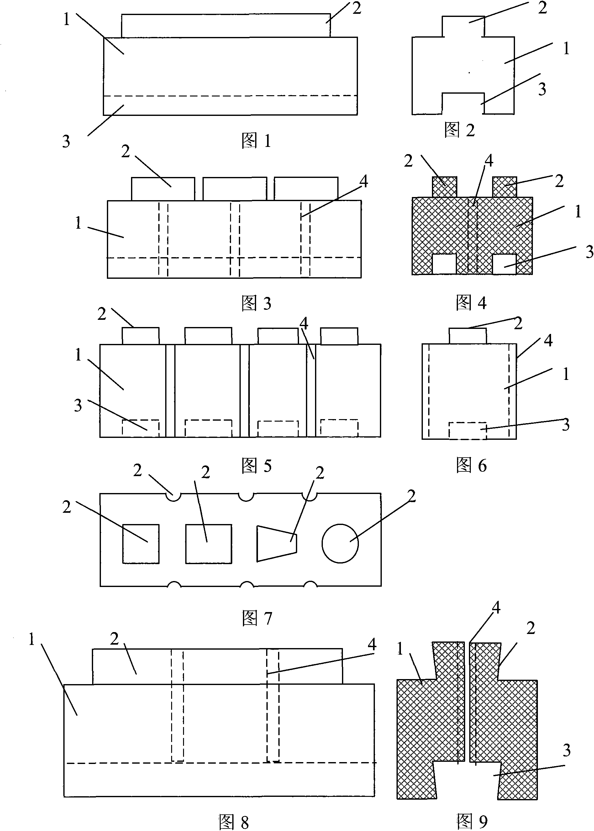 Prebaked anode carbon block structure of aluminum electrolysis cell