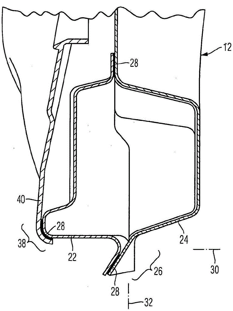 Vehicle body having two adhesively bonded body components