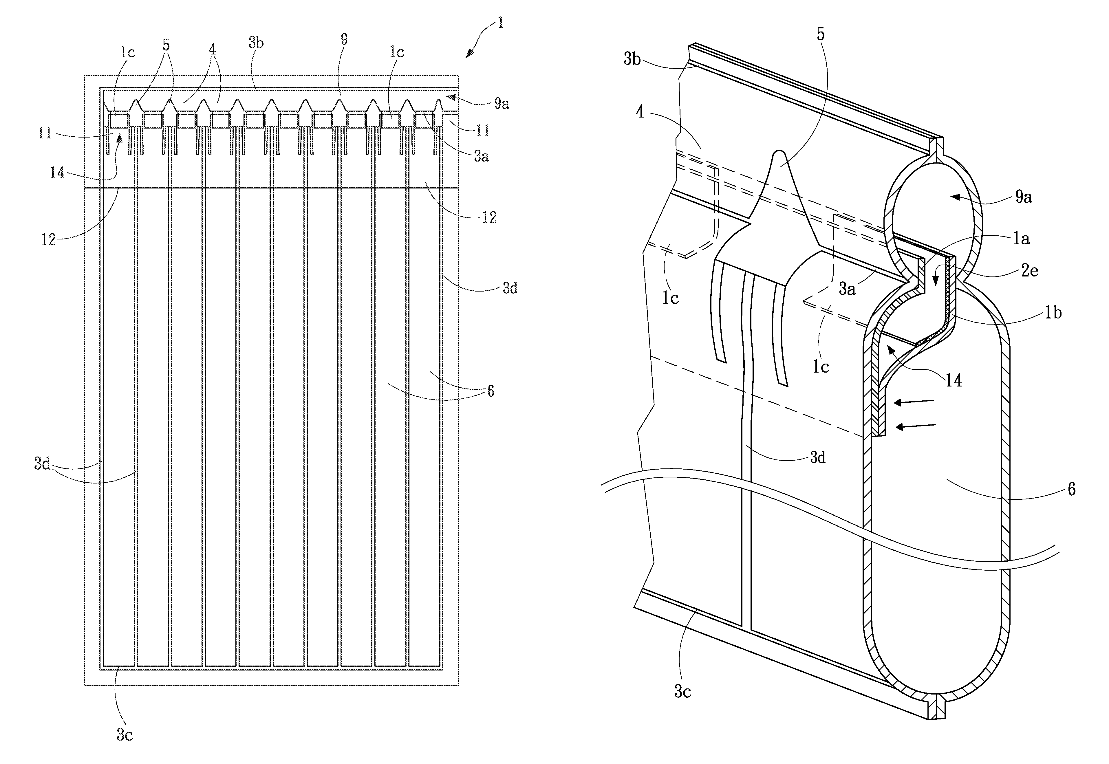 Air-sealed body with automatically opened air value